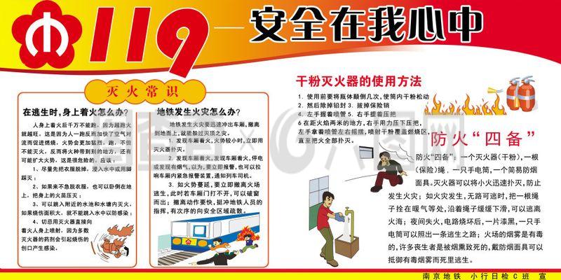 119消防安全宣傳海報